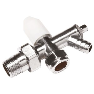 Express 8mm Cosmos Lockshield with Drain Off Radiator Valve Chrome