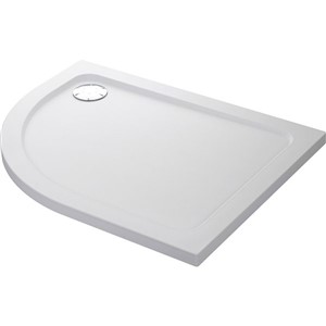 Mira Flight 1000x800mm Low Right Hand Quadrant Shower Tray White