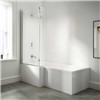 Inspirations Fitou 1700mm x 850mm No Taphole Left Hand Shower Bath & Overbath Screen