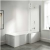 Inspirations Fitou 1700mm x 850mm No Taphole Right Hand Shower Bath & Overbath Screen