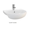 Inspirations Milano Thin Lipped Round 55cm 1 Taphole Semi Recessed Basin