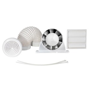 Airflow Aura 100mm In-line Fan Shower Timer Kit