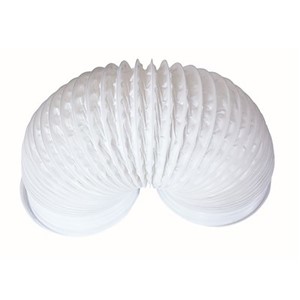 Airflow 150mm dia 1 Metre PVC Flexible Hose - White