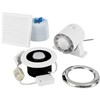 Xpelair ALL100 100mm Inline Axial Extract Duct Fan - Timer & Light with Kit