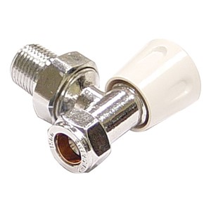 Express 15mm Solar Angle Lockshield Radiator Valve Chrome