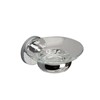 Inspirations Lily Clear Glass Soap Dish 110mm Diameter Chrome
