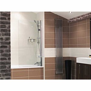 Express Plus Frameless Hinged Bath Screen 835 x 1500mm Left Hand