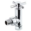 Express 15mm X Head Angled Radiator Valve Chrome - Pair