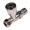 Express 15mm Straight Lockshield Radiator Valve Chrome