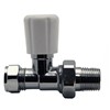 Express 15mm (3/4") Straight Radiator Valve Chrome & White Head