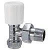 Express 15mm (3/4") Angled Radiator Valve Chrome & White Head