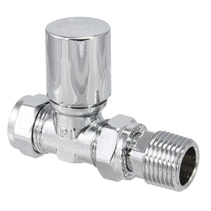Express 15mm Straight Radiator Valve Chrome