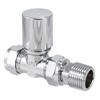 Express 15mm Straight Radiator Valve Chrome