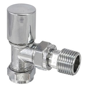 Express 15mm Angled Radiator Valve Chrome