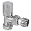 Express 15mm Angled Radiator Valve Chrome