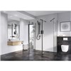 Inspirations 200 Pivoting Deflector Glass Panel Black