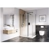 Inspirations 1000 Corner Wetroom Glass Panel Black