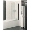Inspirations Square Power Shower Bath Screen Black