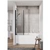Inspirations Inward Opening Bath Screen Black