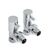 Express Pair 15mm Minimalistic Angled Radiator Valve Chrome