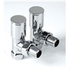 Express 15mm Modern Angled Radiator Valve Chrome