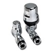 Express 15mm Straight Pack and Lockshield Radiator Valve Chrome