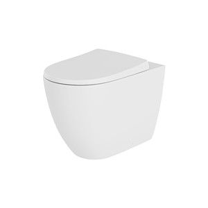 Inspirations Monza Round Rimless Back To Wall WC Pan White