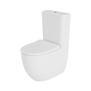 Inspirations Monza Round Rimless Close Coupled WC Pan White