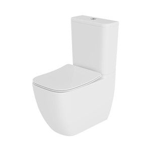 Inspirations Monza Square Rimless Close Coupled WC Pan White