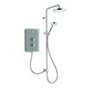 Mira Azora Dual 9.8kw Electric Shower Frosted Green Glass