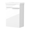 Inspirations Source Left Hand Wall Hung Cloakroom Unit White Gloss