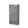 Inspirations Source Left Hand Freestanding Cloakroom Unit Grey Gloss