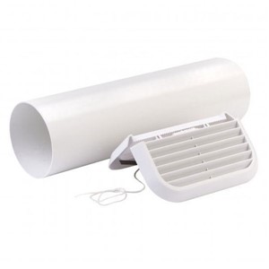 Xpelair Simply Silent SSWKWS 100mm SSC Square Wall Kit - White