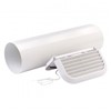 Xpelair Simply Silent SSWKWS 100mm SSC Square Wall Kit - White