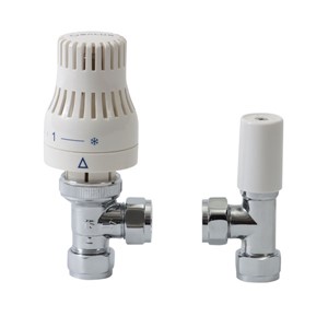 Express 15mm Angled Thermostatic Radiator Valve