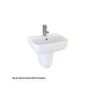 Inspirations Milano Thin Lipped Square 45cm 1 Taphole Basin