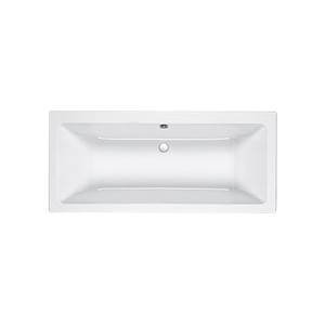 Sensations Jasper 1800 x 800mm Double Ended Plain Bath No Taphole White