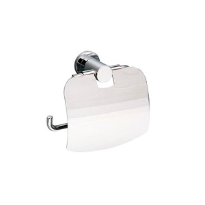 Sensations Montana Toilet Roll Holder with Lid Chrome