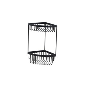 Sensations Classic 2 Tier Corner Basket Black