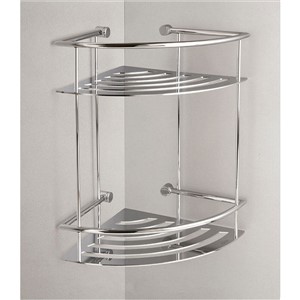 Sensations Classic Corner 2 Tier Shower Shelf Chrome