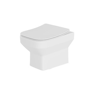 Inspirations Genoa Square Wall Hung Rimless WC Pan White